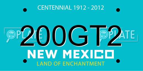 200GT2 New Mexico License Plate