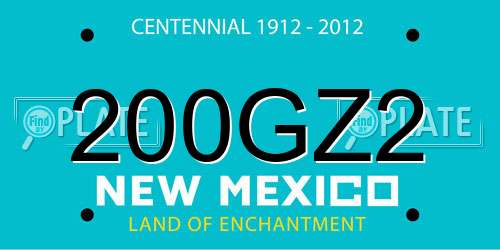 200GZ2 New Mexico License Plate