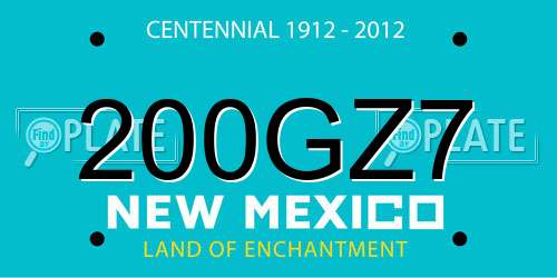 200GZ7 New Mexico License Plate