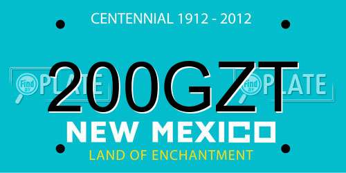 200GZT New Mexico License Plate