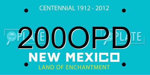 200OPD New Mexico License Plate