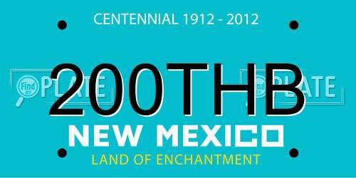 200THB New Mexico License Plate