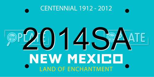 2014SA New Mexico License Plate