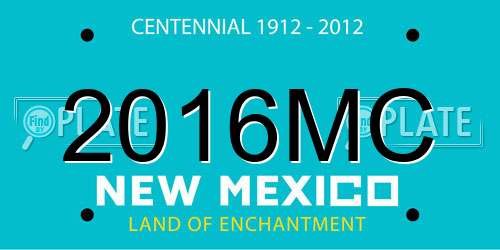 2016MC New Mexico License Plate