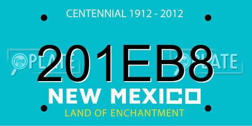 201EB8 New Mexico License Plate