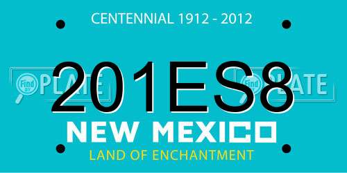 201ES8 New Mexico License Plate