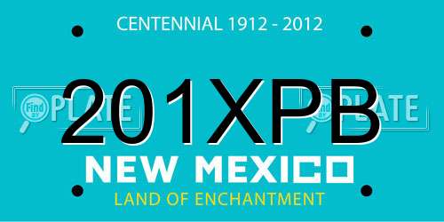 201XPB New Mexico License Plate