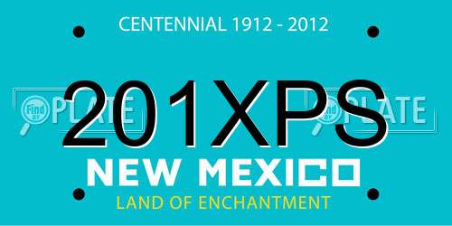 201XPS New Mexico License Plate