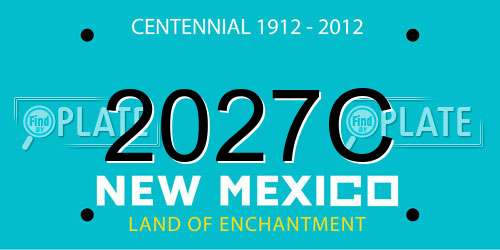 2027C New Mexico License Plate