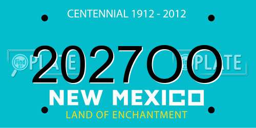 2027OO New Mexico License Plate