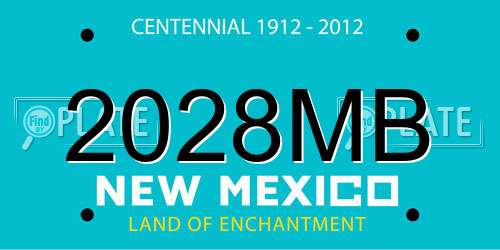 2028MB New Mexico License Plate