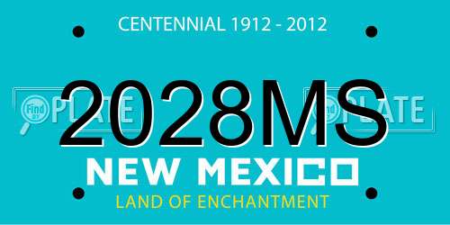 2028MS New Mexico License Plate