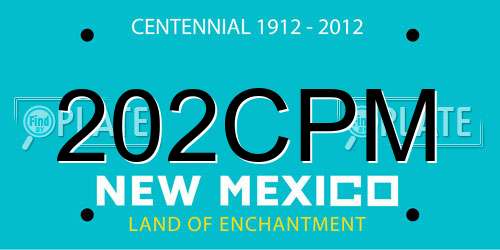 202CPM New Mexico License Plate