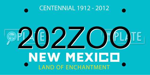 202ZOO New Mexico License Plate