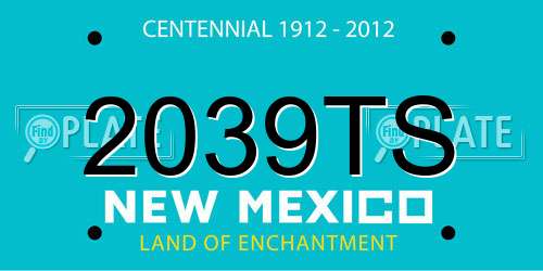 2039TS New Mexico License Plate