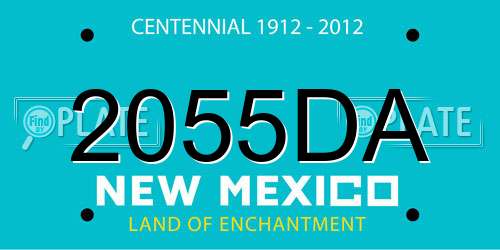 2055DA New Mexico License Plate