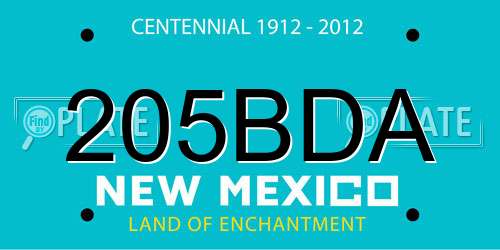 205BDA New Mexico License Plate