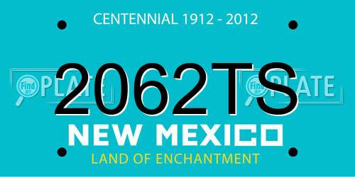 2062TS New Mexico License Plate
