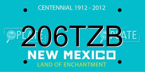 206TZB New Mexico License Plate