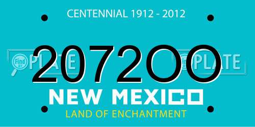 2072OO New Mexico License Plate