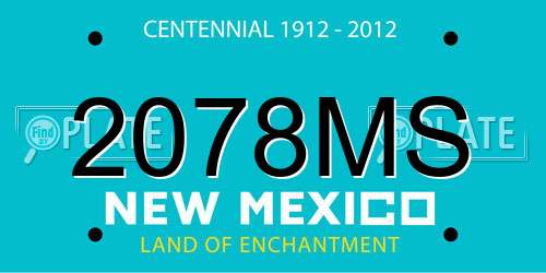 2078MS New Mexico License Plate