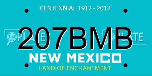 207BMB New Mexico License Plate