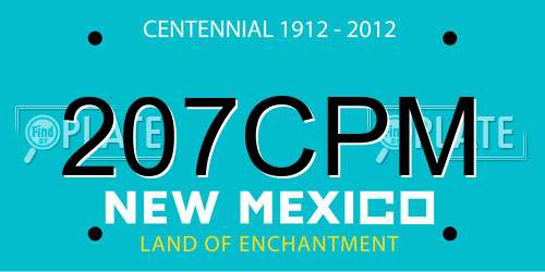 207CPM New Mexico License Plate