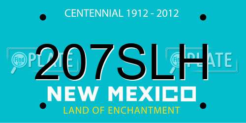 207SLH New Mexico License Plate