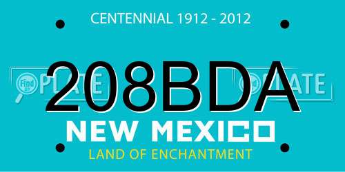 208BDA New Mexico License Plate