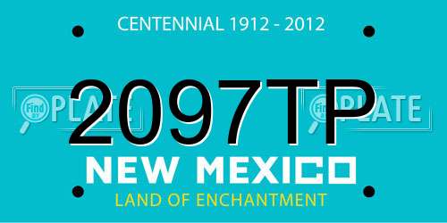 2097TP New Mexico License Plate