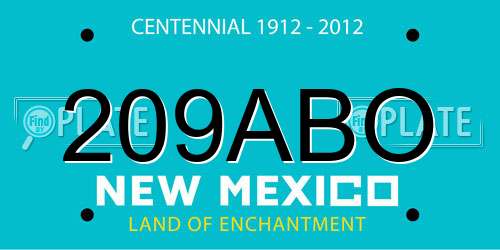 209ABO New Mexico License Plate
