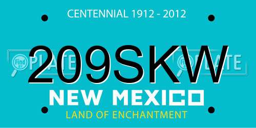 209SKW New Mexico License Plate