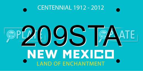 209STA New Mexico License Plate