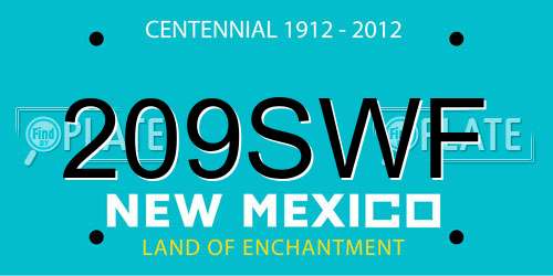 209SWF New Mexico License Plate