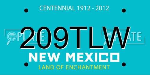 209TLW New Mexico License Plate