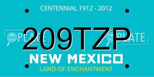 209TZP New Mexico License Plate