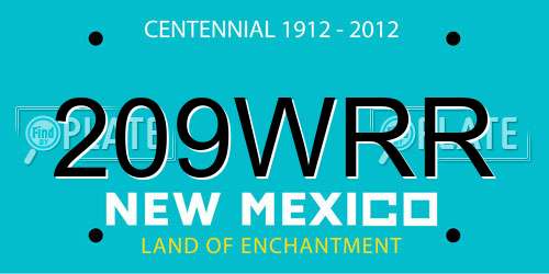 209WRR New Mexico License Plate
