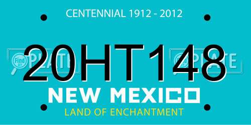 20HT148 New Mexico License Plate