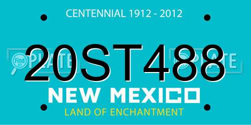 20ST488 New Mexico License Plate
