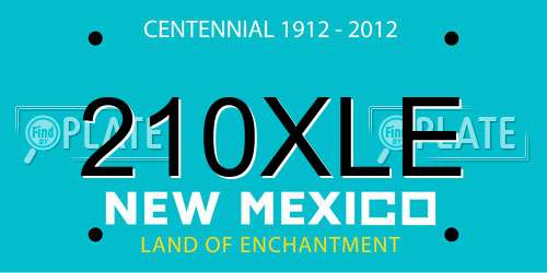 210XLE New Mexico License Plate