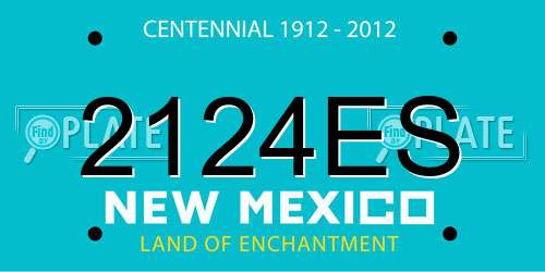 2124ES New Mexico License Plate