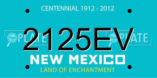 2125EV New Mexico License Plate