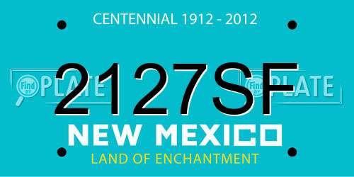 2127SF New Mexico License Plate