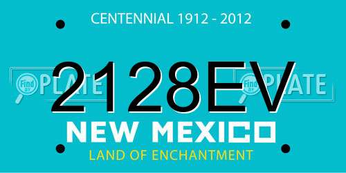 2128EV New Mexico License Plate
