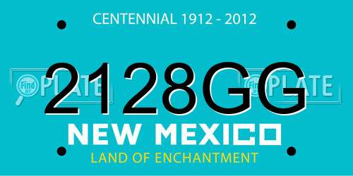 2128GG New Mexico License Plate
