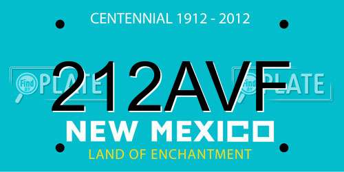212AVF New Mexico License Plate