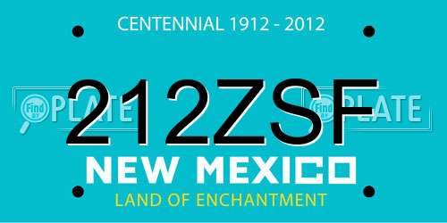 212ZSF New Mexico License Plate