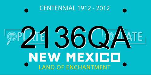 2136QA New Mexico License Plate
