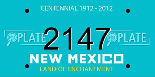 2147 New Mexico License Plate