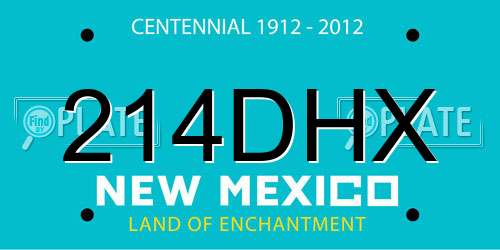 214DHX New Mexico License Plate